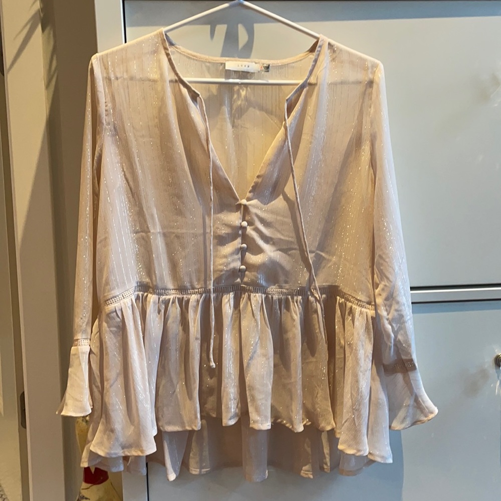 Lush Sheer sparkly blouse